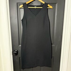 Talbots Elegant Black Sleeveless Midi Dress